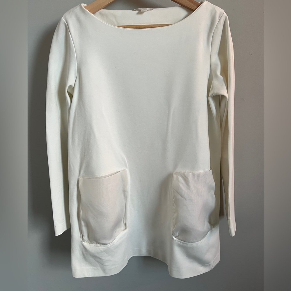 COS ponte tunic with silk pocket detail, long sleeve size small